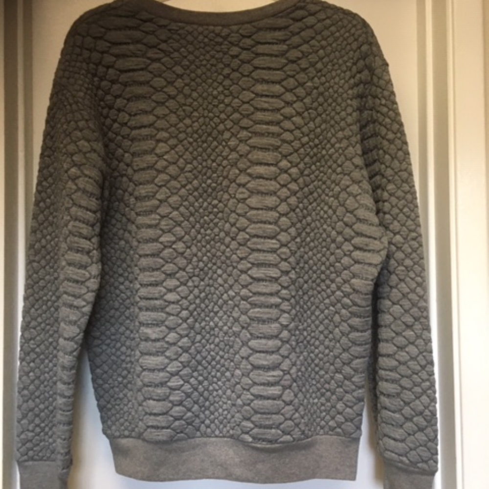 SANDRO Gray Tac Top Long Sleeve Textured Sz 2 Medium EUC - Picture 10 of 12